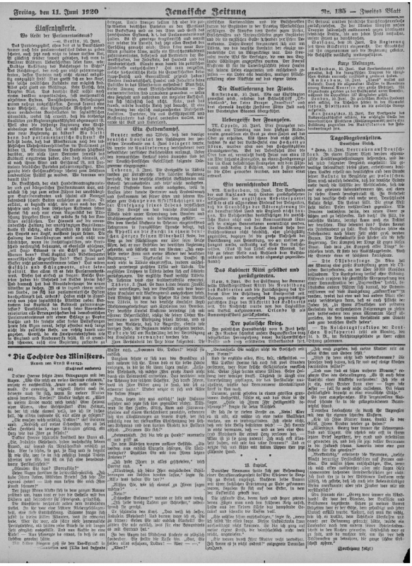 روزنامه 11 یازده ژوئن 1920